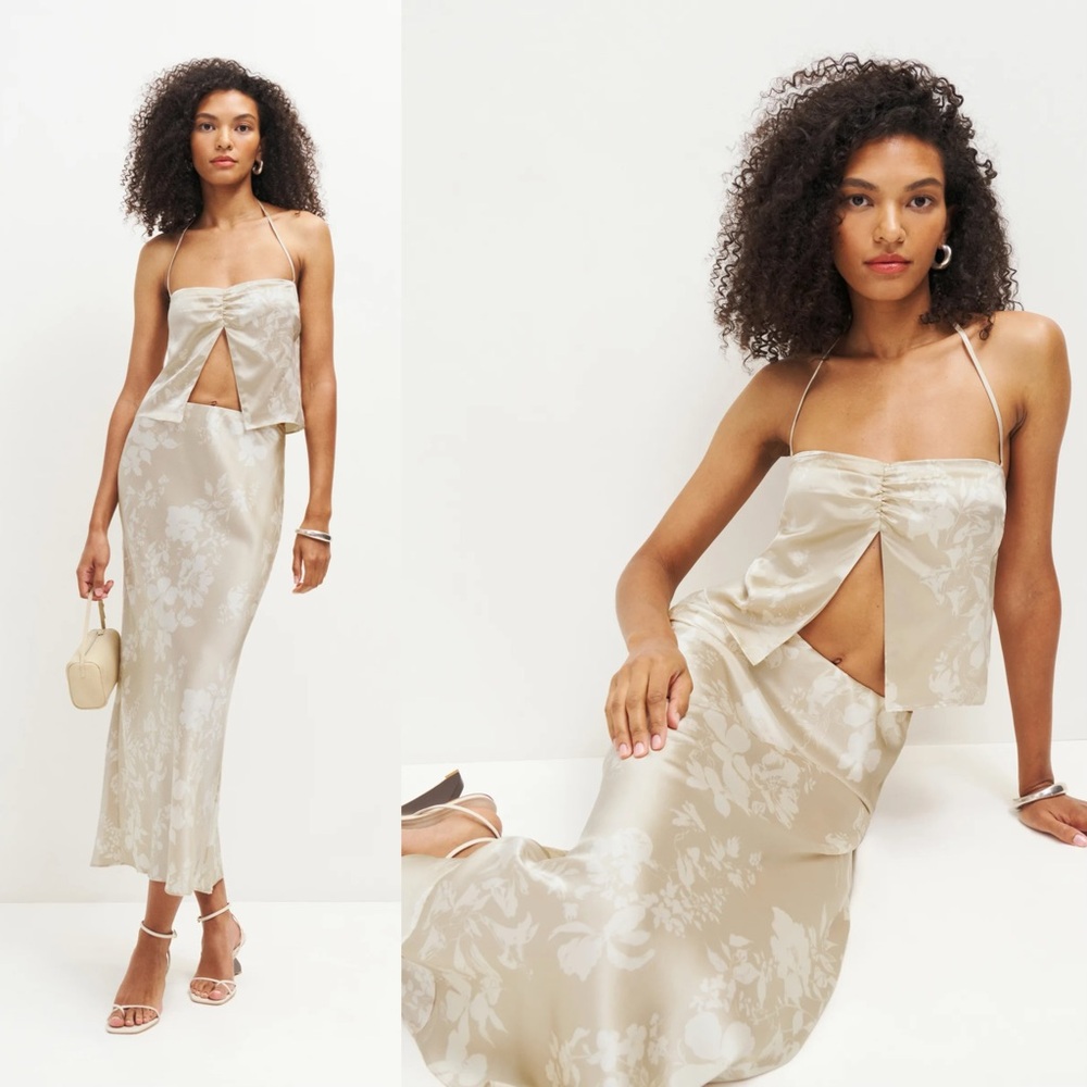 Reformation Beba Silk Two Piece